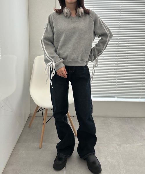 solleim（ソルレム）の「裏起毛リボンラインスウェット（スウェット・レディース・ブラック/グレー/ネイビー・M）」の14枚目の写真
