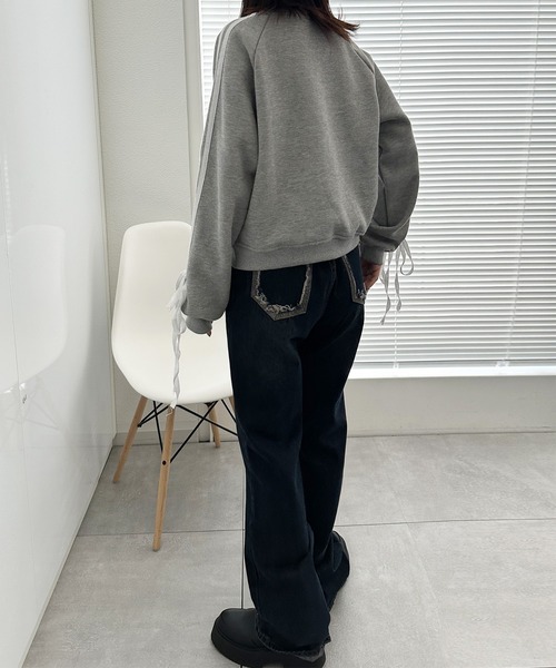solleim（ソルレム）の「裏起毛リボンラインスウェット（スウェット・レディース・ブラック/グレー/ネイビー・M）」の16枚目の写真