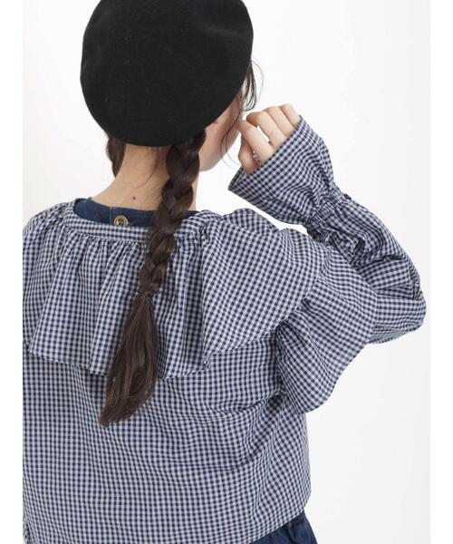 Samansa Mos2(サマンサ モスモス)の「フリルカラーボレロブラウス(シャツ/ブラウス・レディース・ブラック/オフホワイト/イエロー/ネイビー・F)」の9枚目の写真