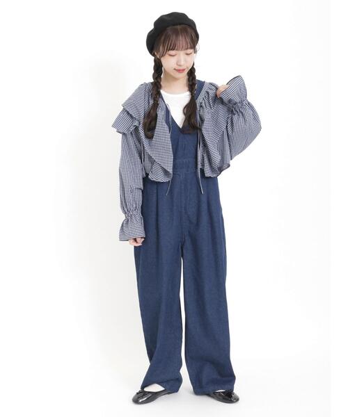 Samansa Mos2(サマンサ モスモス)の「フリルカラーボレロブラウス(シャツ/ブラウス・レディース・ブラック/オフホワイト/イエロー/ネイビー・F)」の10枚目の写真