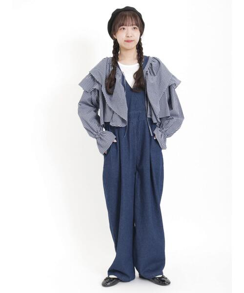 Samansa Mos2(サマンサ モスモス)の「フリルカラーボレロブラウス(シャツ/ブラウス・レディース・ブラック/オフホワイト/イエロー/ネイビー・F)」の11枚目の写真