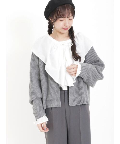 Samansa Mos2(サマンサ モスモス)の「フリルカラーボレロブラウス(シャツ/ブラウス・レディース・ブラック/オフホワイト/イエロー/ネイビー・F)」の17枚目の写真