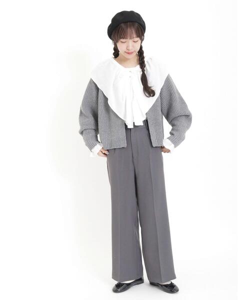 Samansa Mos2(サマンサ モスモス)の「フリルカラーボレロブラウス(シャツ/ブラウス・レディース・ブラック/オフホワイト/イエロー/ネイビー・F)」の18枚目の写真