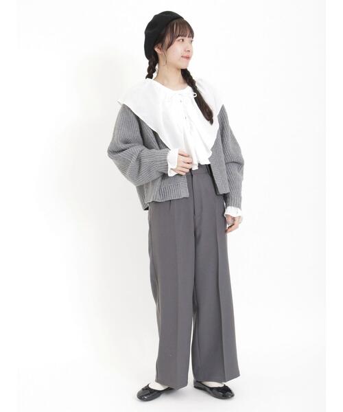 Samansa Mos2(サマンサ モスモス)の「フリルカラーボレロブラウス(シャツ/ブラウス・レディース・ブラック/オフホワイト/イエロー/ネイビー・F)」の19枚目の写真