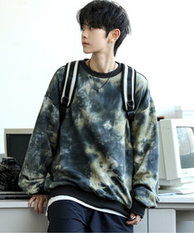 neos | 【neos】ルーズシルエット タイダイ染め ダメージ クルーネック スウェット プルオーバー(スウェット)