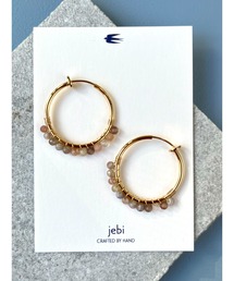 【jebi】カラフル天然石のフープイヤリング(MA)
