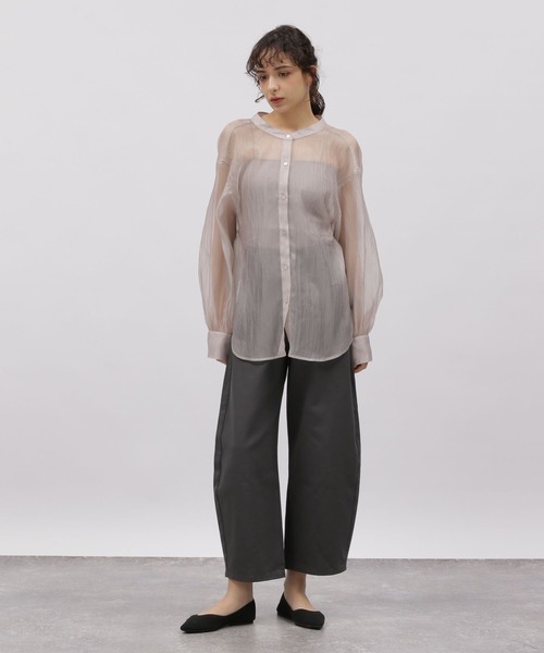 LAKOLE（ラコレ）の「カーブシルエットカツラギパンツ/ 112094（その他パンツ・レディース・オフホワイト/チャコールグレー・SMALL/MEDIUM/LARGE）」の10枚目の写真