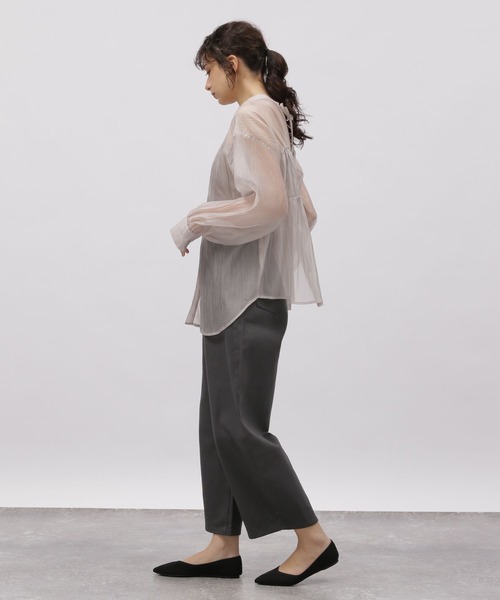LAKOLE（ラコレ）の「カーブシルエットカツラギパンツ/ 112094（その他パンツ・レディース・オフホワイト/チャコールグレー・SMALL/MEDIUM/LARGE）」の11枚目の写真