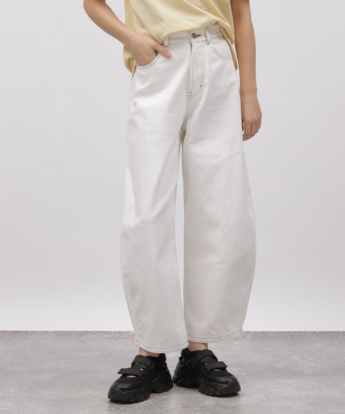 LAKOLE（ラコレ）の「カーブシルエットカツラギパンツ/ 112094（その他パンツ・レディース・オフホワイト/チャコールグレー・SMALL/MEDIUM/LARGE）」の6枚目の写真