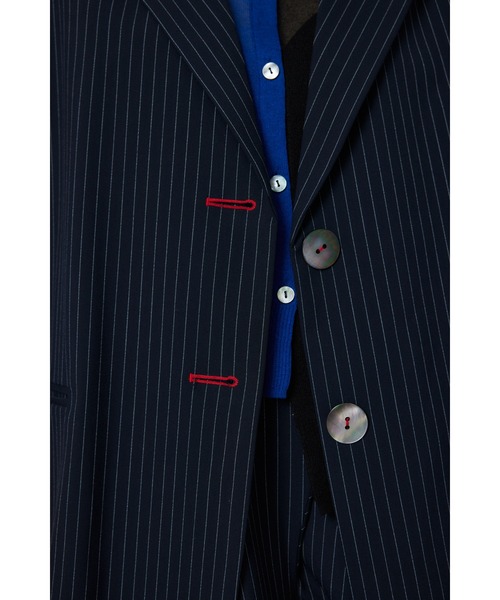 HeRIN.CYE（ヘリンドットサイ）の「Stripe half sleeve jacket　ストライプハーフスリーブジャケット（テーラードジャケット・レディース・ブルー系その他3/グレー系その他・FREE）」の13枚目の写真