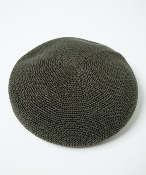 RACAL(ラカル)の「Crochet Style Knit Beret / クロシェットスタイルニットベレー(ハンチング/ベレー帽・レディース・ブラック/チャコールグレー/オフホワイト/オリーブ/グレイッシュベージュ・MEDIUM)」の5枚目の写真