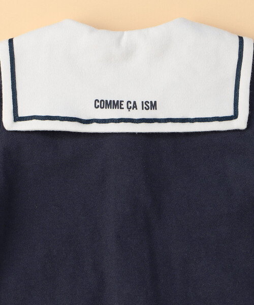 COMME CA ISM(コムサイズム)の「セーラーカラー 半袖ツーウェイオール(その他ベビー用品・キッズ・ネイビー/サックスブルー・60-80cm)」の5枚目の写真