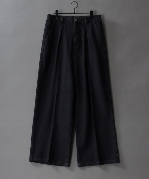 SITRY（シトリー）の「1Tuck Wide Straight Denim Pants/1タック ワイド ストレート デニムパンツ（デニムパンツ・メンズ・ブルー系その他/ブラック/サックスブルー/ブラック系その他/ブラック系その他2・M/L/S）」の20枚目の写真