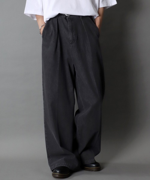 SITRY（シトリー）の「1Tuck Wide Straight Denim Pants/1タック ワイド ストレート デニムパンツ（デニムパンツ・メンズ・ブルー系その他/ブラック/サックスブルー/ブラック系その他/ブラック系その他2・M/L/S）」の13枚目の写真