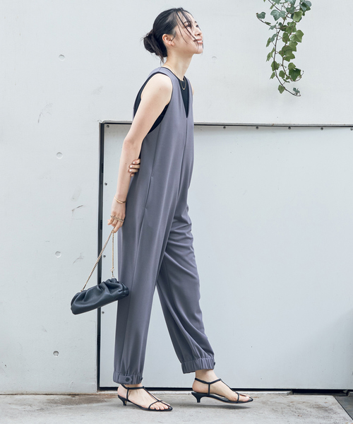 Rouge vif（ルージュヴィフ）の「【一部店舗限定】前後２WAYジョーゼットオールインワン（つなぎ/オールインワン・レディース・チャコールグレー/ブラック・フリー）」の11枚目の写真