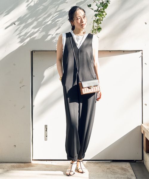 Rouge vif（ルージュヴィフ）の「【一部店舗限定】前後２WAYジョーゼットオールインワン（つなぎ/オールインワン・レディース・チャコールグレー/ブラック・フリー）」の19枚目の写真