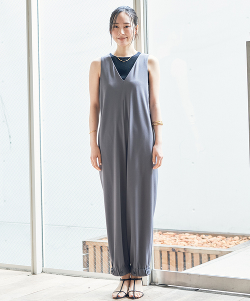 Rouge vif（ルージュヴィフ）の「【一部店舗限定】前後２WAYジョーゼットオールインワン（つなぎ/オールインワン・レディース・チャコールグレー/ブラック・フリー）」の21枚目の写真