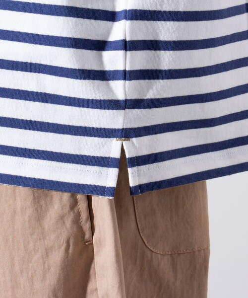 GLOSTER（グロスター）の「【GLOSTER/グロスター】バスクボーダー  エルボーパッチ ボーダーロンT（Tシャツ/カットソー・メンズ・グリーン系その他3/ブルー系その他7/ホワイト系その他4/ブルー系その他3/ホワイト系その他6・L/M/S）」の14枚目の写真