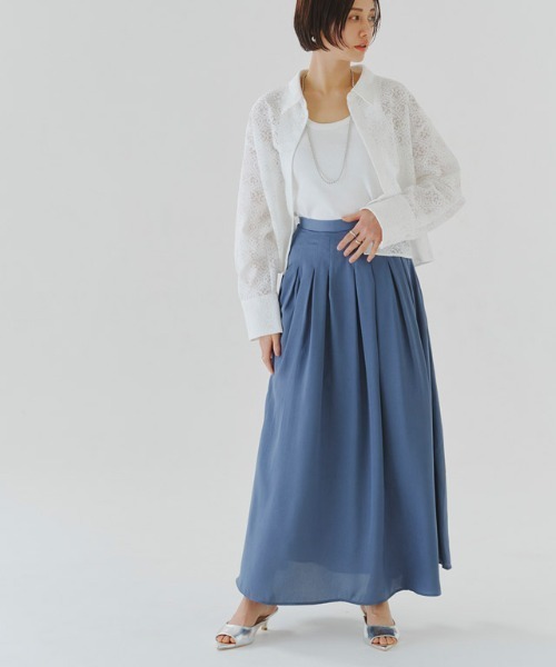 RASW（ラス）の「[RASW]レースクロップドワイドシャツ（シャツ/ブラウス・レディース・ブラック/オフホワイト・M/L）」の17枚目の写真