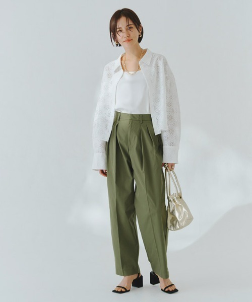 RASW（ラス）の「[RASW]レースクロップドワイドシャツ（シャツ/ブラウス・レディース・ブラック/オフホワイト・M/L）」の16枚目の写真