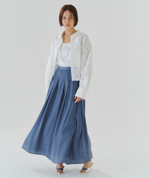 RASW（ラス）の「[RASW]レースクロップドワイドシャツ（シャツ/ブラウス・レディース・ブラック/オフホワイト・M/L）」の18枚目の写真
