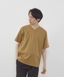 マーセライズドスムースVネックTシャツ