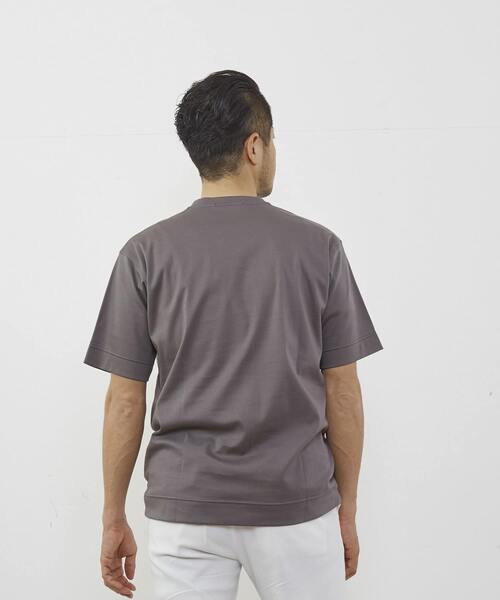 MEN'S MELROSE(メンズメルローズ)の「マーセライズドスムースVネックTシャツ(Tシャツ/カットソー・メンズ・ネイビー/キャメル/グレー/ホワイト・3/4/2)」の22枚目の写真