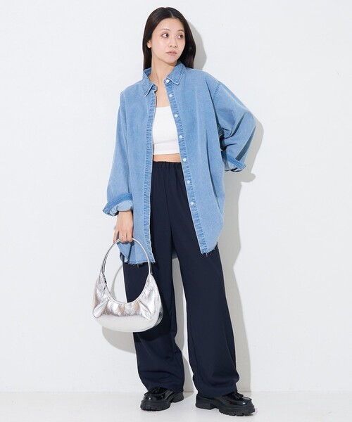 PUBLUX（パブリュクス）の「PUBLUX/パブリュクス ショート丈カップ付きキャミソール　限定展開（キャミソール・レディース・ブラック/オフホワイト/ラベンダー/ブラウン・ﾌﾘ-）」の22枚目の写真