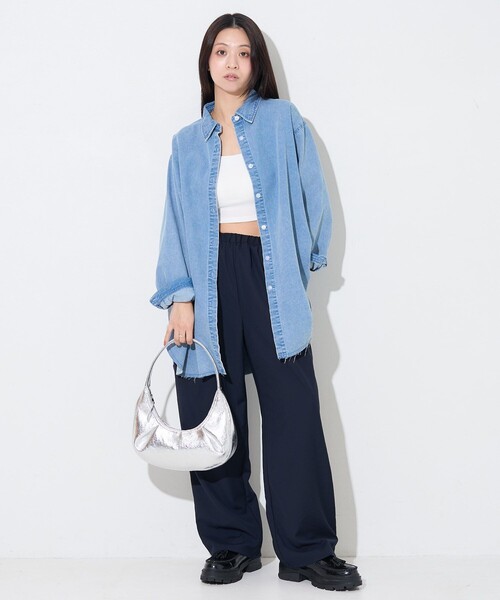 PUBLUX（パブリュクス）の「PUBLUX/パブリュクス ショート丈カップ付きキャミソール　限定展開（キャミソール・レディース・ブラック/オフホワイト/ラベンダー/ブラウン・ﾌﾘ-）」の19枚目の写真