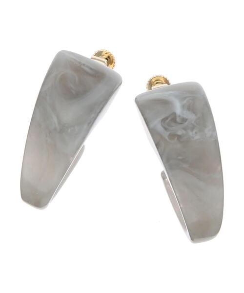 AMERICAN HOLIC（アメリカンホリック）の「スパイラル樹脂イヤリング（イヤリング・レディース・アイボリー/グレー・FREE）」の6枚目の写真