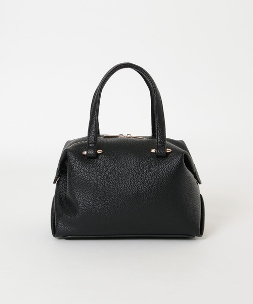 URBAN RESEARCH（アーバンリサーチ）の「タックボストンバッグ（ハンドバッグ・レディース・ベージュ系その他/ブラック・-）」の10枚目の写真