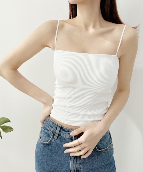 Miniministore（ミニミニストア）の「カップ付きキャミソール ブラトップ 韓国 夏服（キャミソール・レディース・ブラック/ベージュ/ダークグレー/ブラウン/キャメル/ホワイト・FREE）」の9枚目の写真