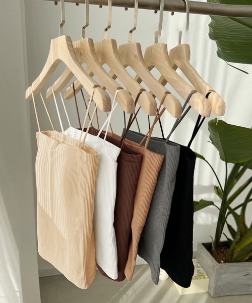 Miniministore（ミニミニストア）の「カップ付きキャミソール ブラトップ 韓国 夏服（キャミソール・レディース・ブラック/ベージュ/ダークグレー/ブラウン/キャメル/ホワイト・FREE）」の17枚目の写真