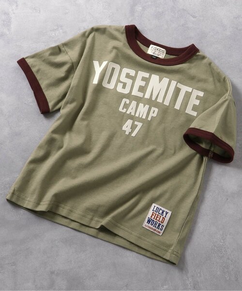 F.O.KIDS(エフオーキッズ)の「4色2柄リンガーTee(Tシャツ/カットソー・キッズ・オレンジ/パープル/カーキ/アイボリー・110/100/95/90/80/150/140/130/120)」の3枚目の写真