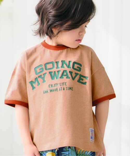 F.O.KIDS(エフオーキッズ)の「4色2柄リンガーTee(Tシャツ/カットソー・キッズ・オレンジ/パープル/カーキ/アイボリー・110/100/95/90/80/150/140/130/120)」の4枚目の写真