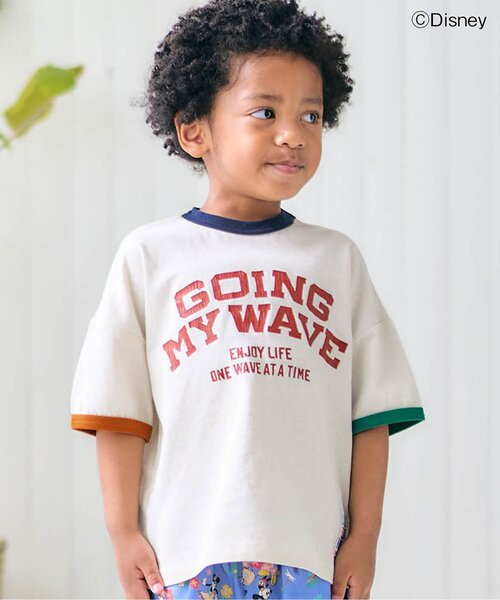 F.O.KIDS(エフオーキッズ)の「4色2柄リンガーTee(Tシャツ/カットソー・キッズ・オレンジ/パープル/カーキ/アイボリー・110/100/95/90/80/150/140/130/120)」の2枚目の写真
