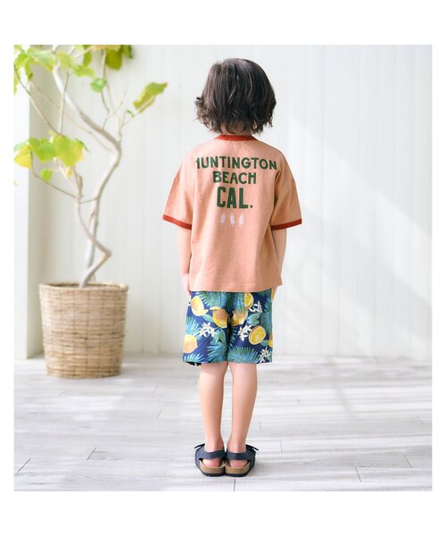 F.O.KIDS(エフオーキッズ)の「4色2柄リンガーTee(Tシャツ/カットソー・キッズ・オレンジ/パープル/カーキ/アイボリー・110/100/95/90/80/150/140/130/120)」の9枚目の写真