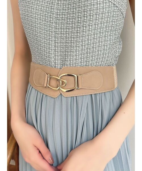 RESEXXY（リゼクシー）の「ワイドゴムベルト（ベルト・レディース・ブラウン/ブラック/ベージュ・FREE）」の3枚目の写真