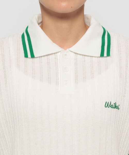 セール】【UNISEX】Wai Kei／ラインPOLOニットT（ニット