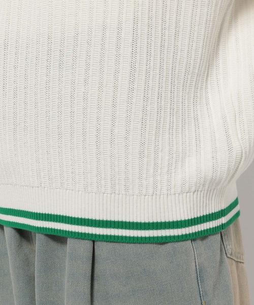 ニット/セーター kei-lanikai セール】【UNISEX】Wai Kei／ラインPOLOニットT（ニット