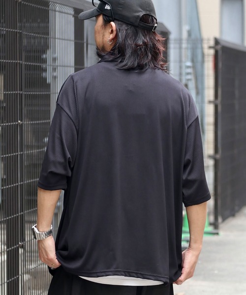 ROUGH TRADE（ラフトレード）の「RT-プリーツ半袖シャツ（シャツ/ブラウス・メンズ・アイボリー/ブラック・M/L/XL）」の10枚目の写真