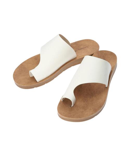 Samansa Mos2（サマンサ モスモス）の「【S/XLサイズ WEB限定】軽量サムリングサンダル（サンダル・レディース・オフホワイト/ブラウン・XL/M/L/S）」の7枚目の写真
