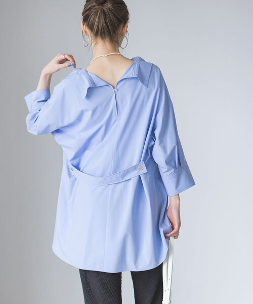 NOBLE シャツクロススキッパーブラウス Noble（ノーブル）の「シャツクロススキッパーブラウス（シャツ