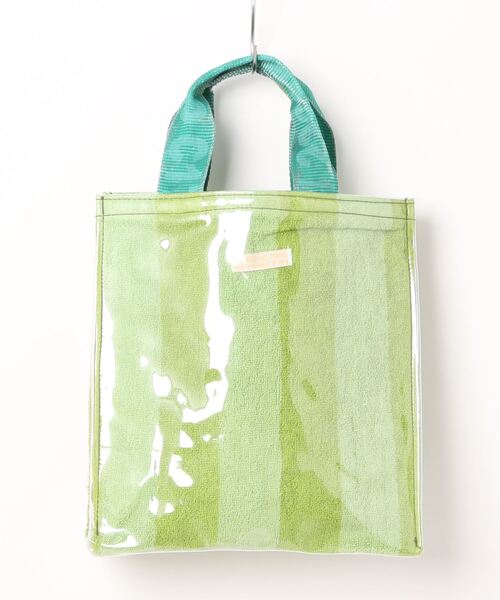 PUEBCO（プエブコ）の「COVERED TOWEL DOCUMENT BAG（トートバッグ・メンズ・ライトブルー/ホワイト×グリーン/ホワイト×ブルー/ホワイト×イエロー/イエロー×グリーン/グリーン×ピンク/ブルー系その他/ピンク系/ライトグリーン系・ONE SIZE）」の5枚目の写真