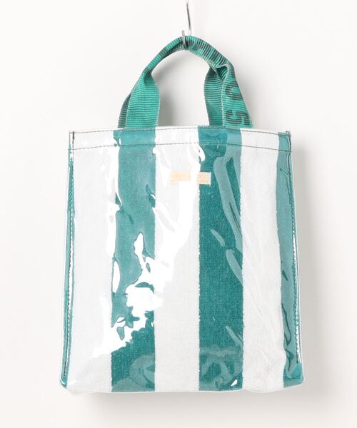 PUEBCO（プエブコ）の「COVERED TOWEL DOCUMENT BAG（トートバッグ・メンズ・ライトブルー/ホワイト×グリーン/ホワイト×ブルー/ホワイト×イエロー/イエロー×グリーン/グリーン×ピンク/ブルー系その他/ピンク系/ライトグリーン系・ONE SIZE）」の2枚目の写真