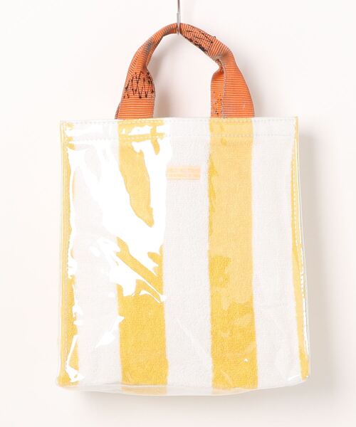 PUEBCO（プエブコ）の「COVERED TOWEL DOCUMENT BAG（トートバッグ・メンズ・ライトブルー/ホワイト×グリーン/ホワイト×ブルー/ホワイト×イエロー/イエロー×グリーン/グリーン×ピンク/ブルー系その他/ピンク系/ライトグリーン系・ONE SIZE）」の3枚目の写真