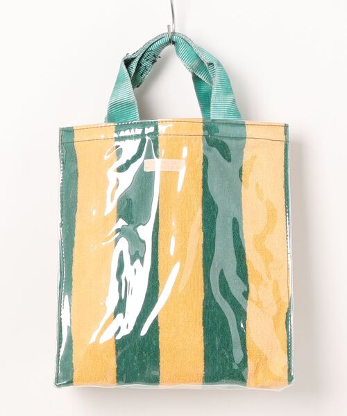 PUEBCO（プエブコ）の「COVERED TOWEL DOCUMENT BAG（トートバッグ・メンズ・ライトブルー/ホワイト×グリーン/ホワイト×ブルー/ホワイト×イエロー/イエロー×グリーン/グリーン×ピンク/ブルー系その他/ピンク系/ライトグリーン系・ONE SIZE）」の8枚目の写真