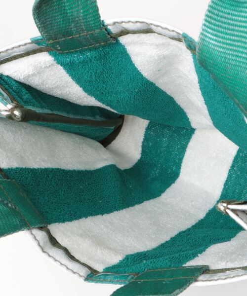 PUEBCO（プエブコ）の「COVERED TOWEL DOCUMENT BAG（トートバッグ・メンズ・ライトブルー/ホワイト×グリーン/ホワイト×ブルー/ホワイト×イエロー/イエロー×グリーン/グリーン×ピンク/ブルー系その他/ピンク系/ライトグリーン系・ONE SIZE）」の12枚目の写真