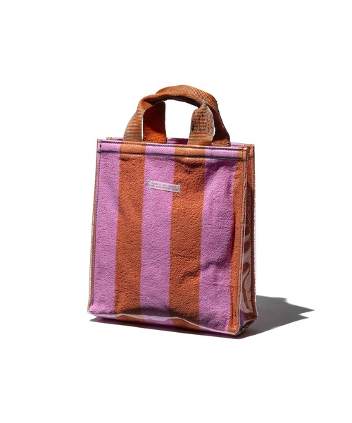 PUEBCO（プエブコ）の「COVERED TOWEL DOCUMENT BAG（トートバッグ・メンズ・ライトブルー/ホワイト×グリーン/ホワイト×ブルー/ホワイト×イエロー/イエロー×グリーン/グリーン×ピンク/ブルー系その他/ピンク系/ライトグリーン系・ONE SIZE）」の9枚目の写真