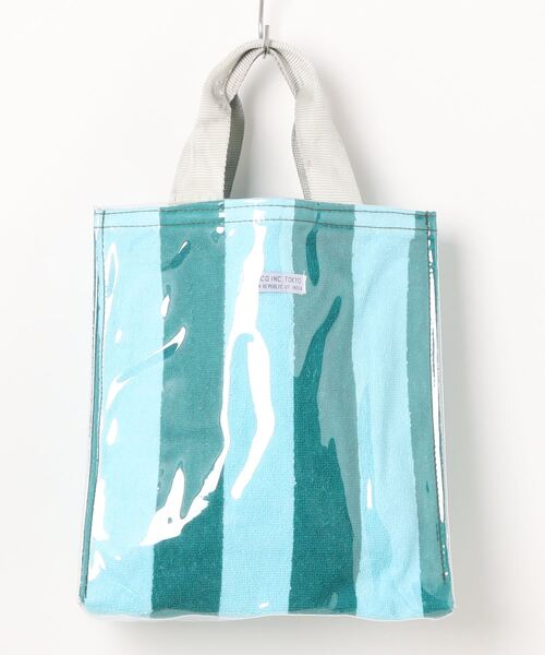 PUEBCO（プエブコ）の「COVERED TOWEL DOCUMENT BAG（トートバッグ・メンズ・ライトブルー/ホワイト×グリーン/ホワイト×ブルー/ホワイト×イエロー/イエロー×グリーン/グリーン×ピンク/ブルー系その他/ピンク系/ライトグリーン系・ONE SIZE）」の16枚目の写真